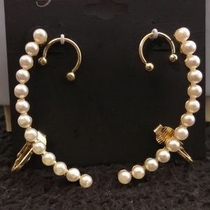 Gold and Pearl Earrings